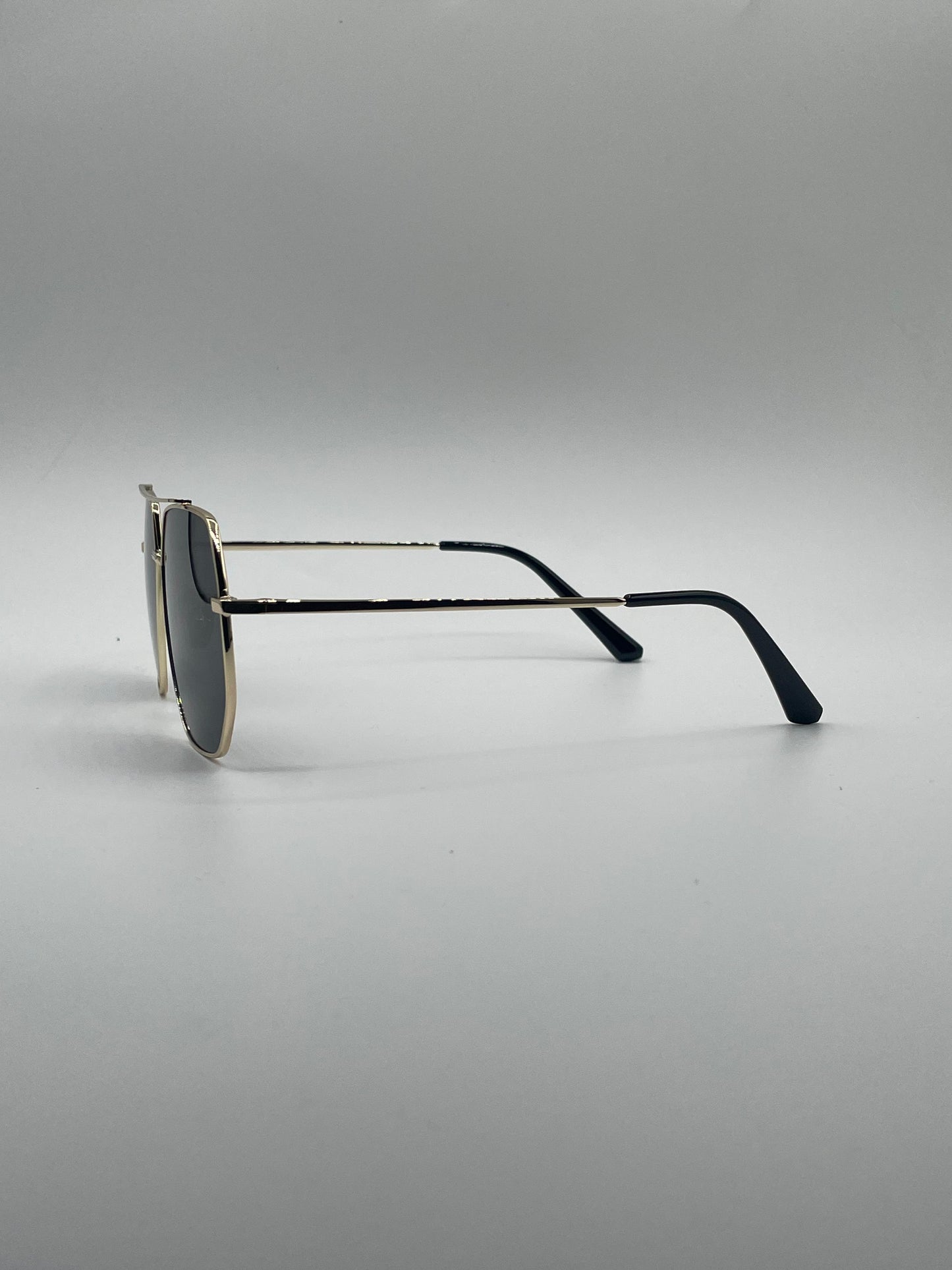 Geometrical Aviator Thin Golden Polarized Sunglasses-202