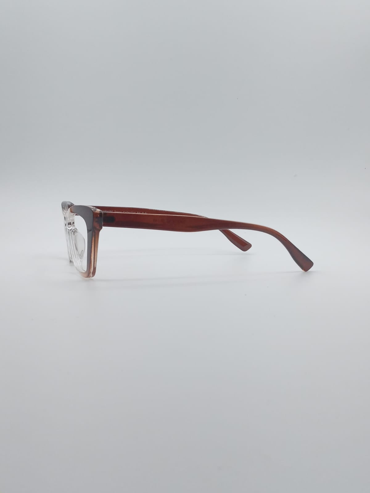 Cat Eye Brown & White Frame Optics-005