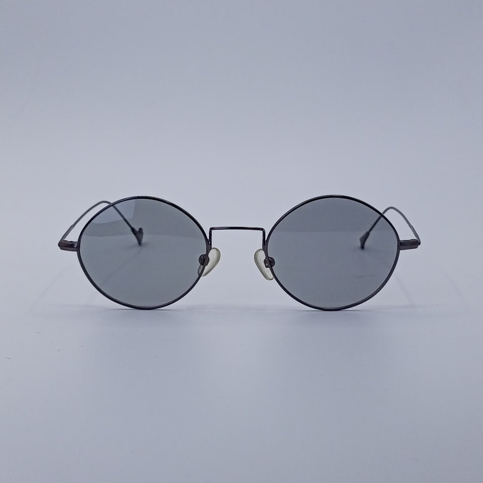 Gradient Lens Round Frame Glasses-233