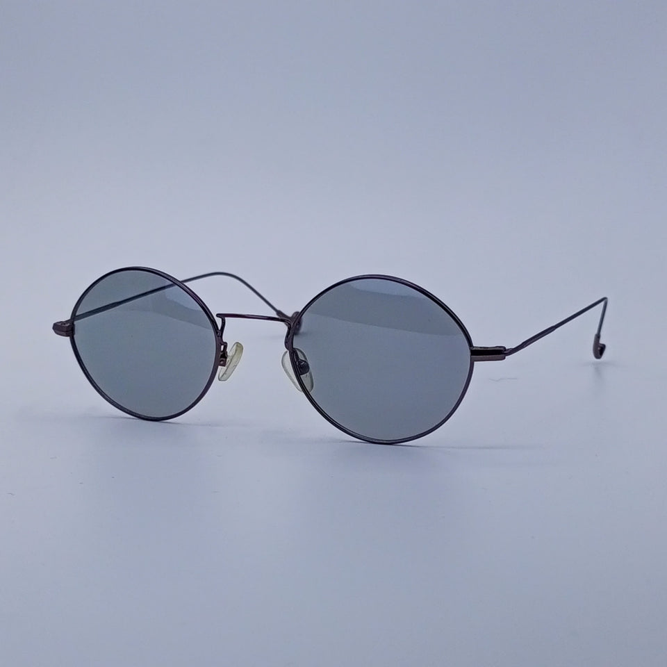 Gradient Lens Round Frame Glasses-233