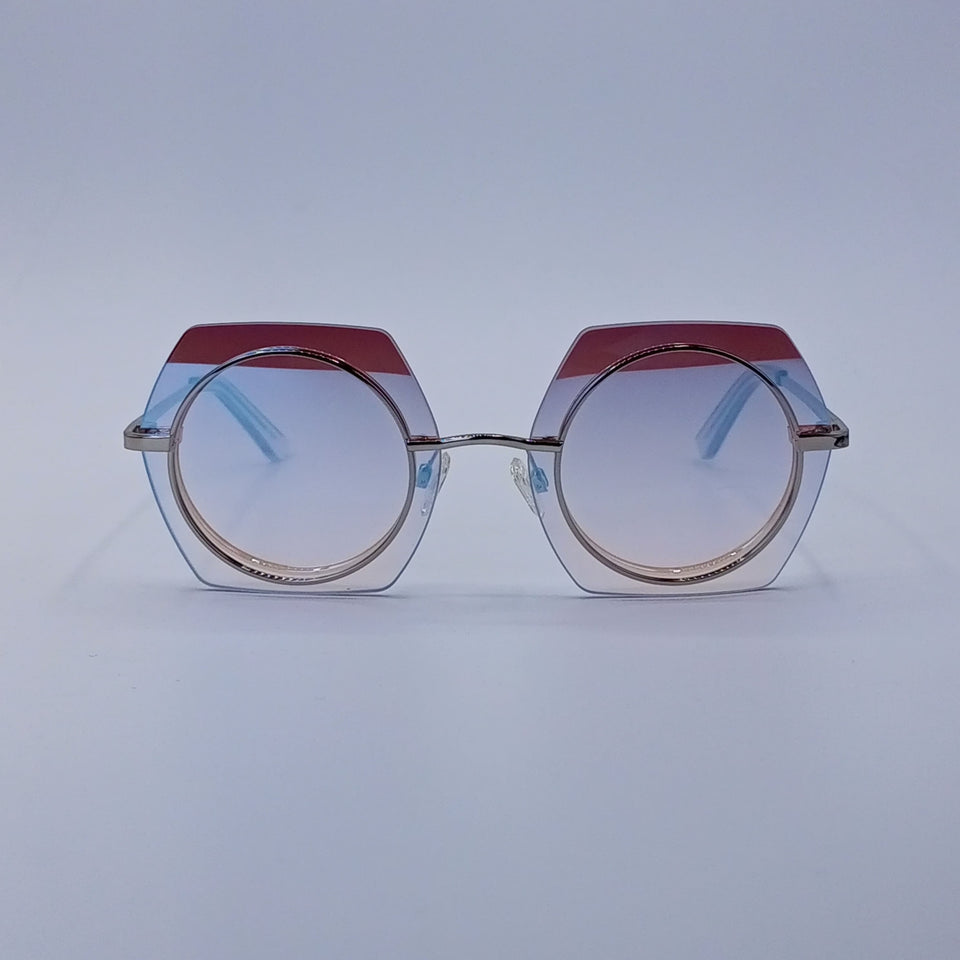 Gradient Lens Square Glasses-230