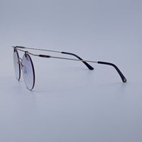 Gradient Lens Round Frame Glasses-232