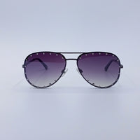 Gradient Lens Studded Aviator Glasses-231