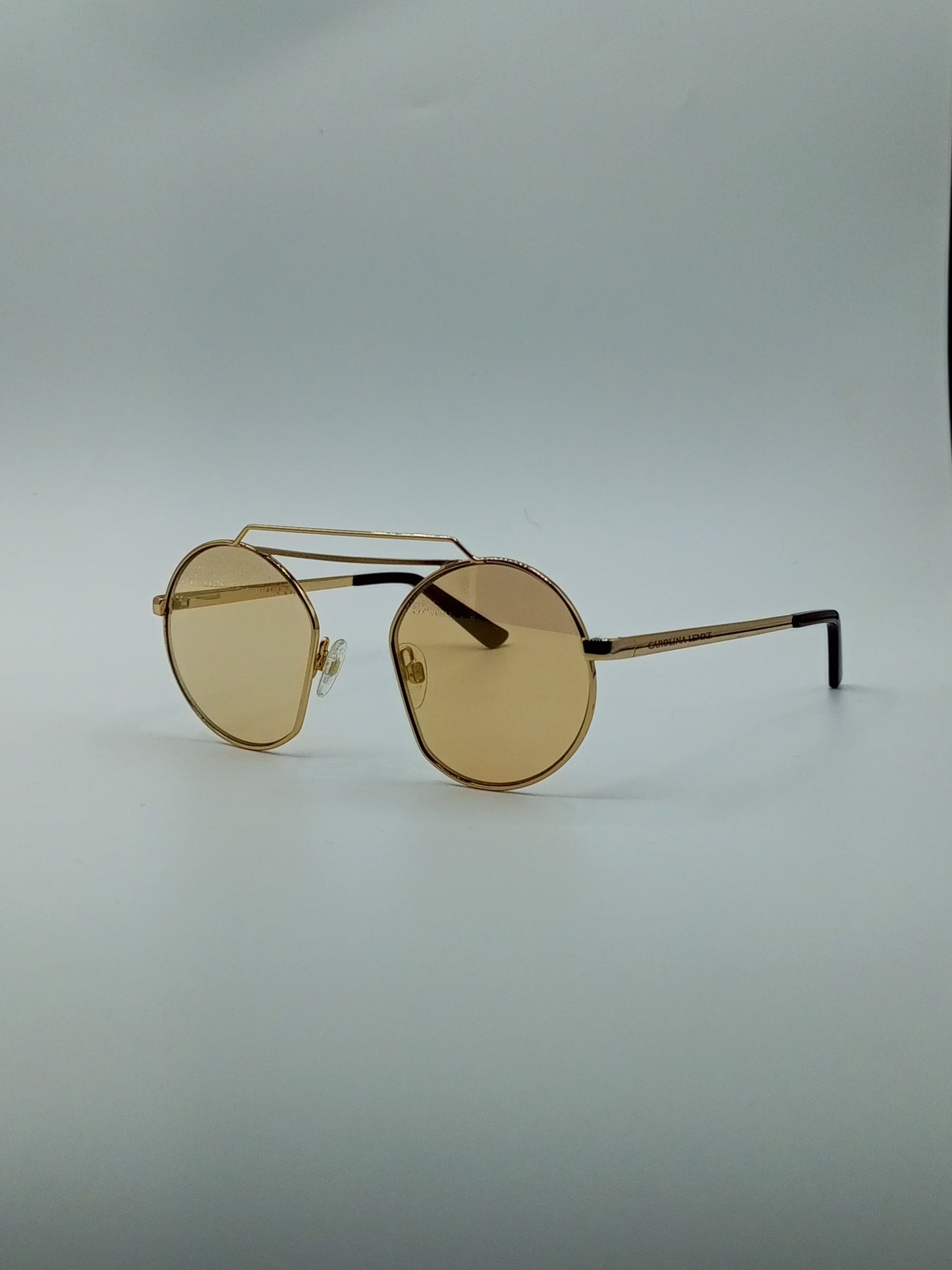 Brown Gradient Round Sunglasses-226