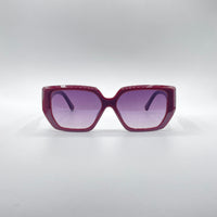 Angular Maroon Frame Women's Sunglasses-171