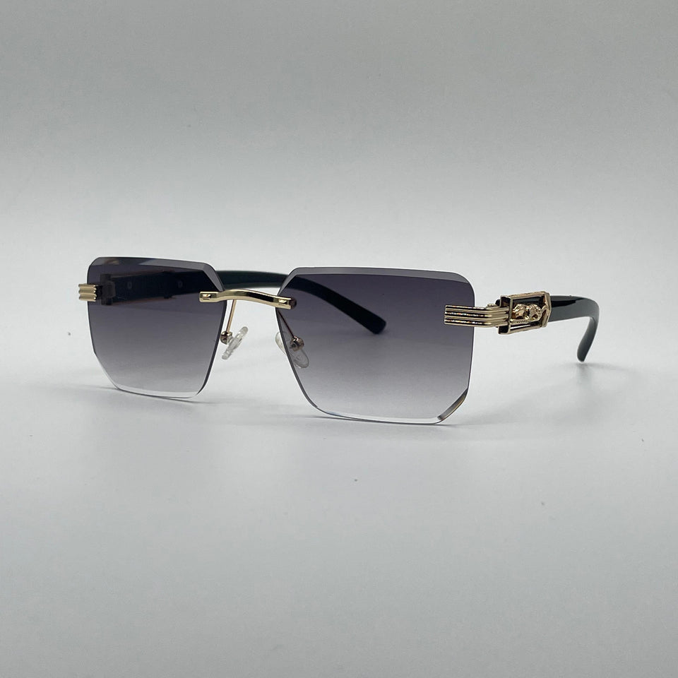 Rimless Light Black Frame Sunglasses-197