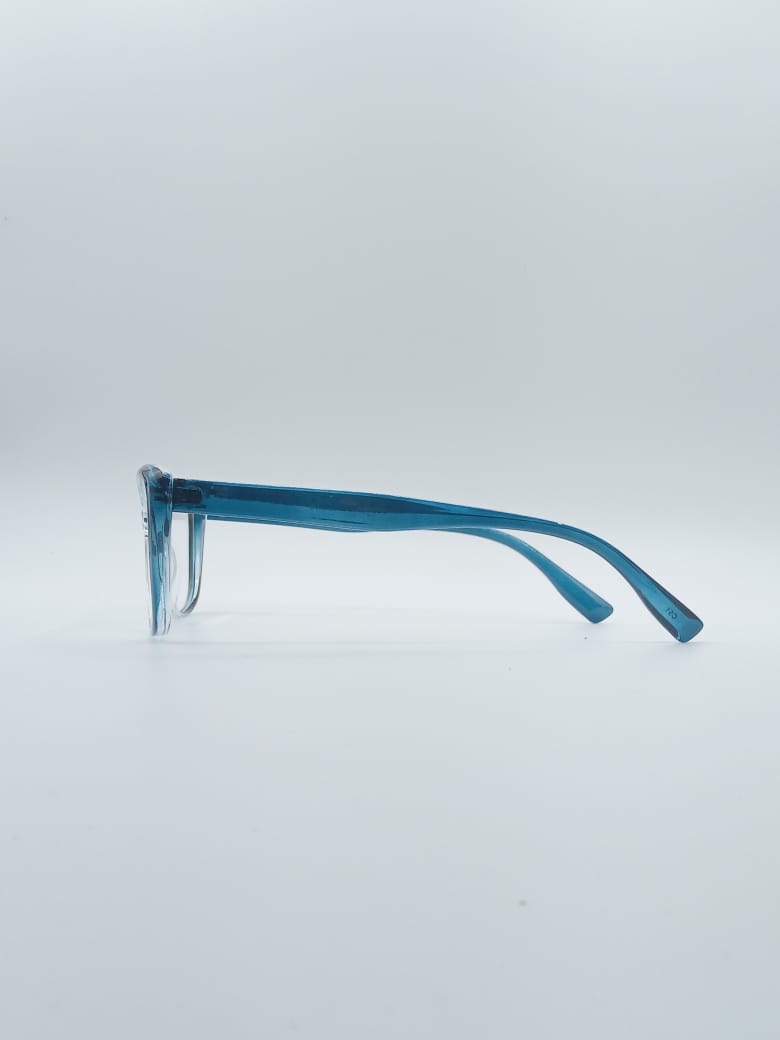 Cat Eye Blue & White Frame Women's Optics-058