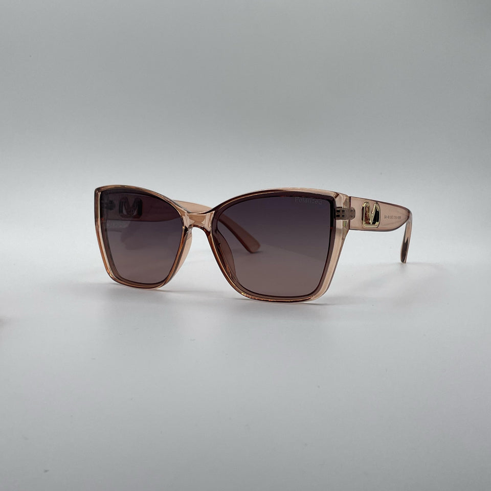 Cat Eye Beige Frame Women's Sunglasses-177