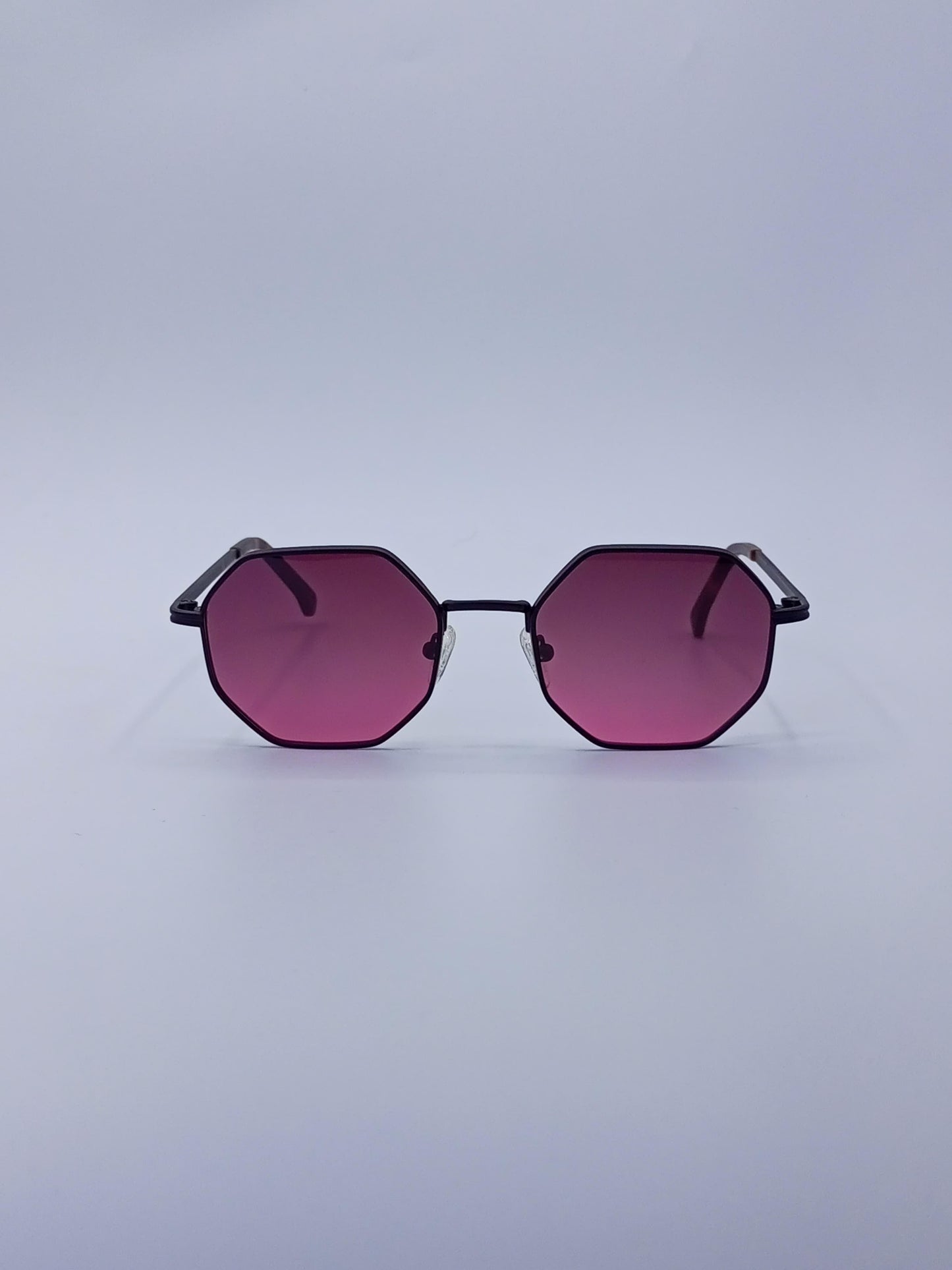 Geometrical Thin Black Frame Women's Sunglasses-208