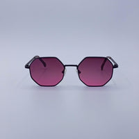 Geometrical Thin Black Frame Women's Sunglasses-208
