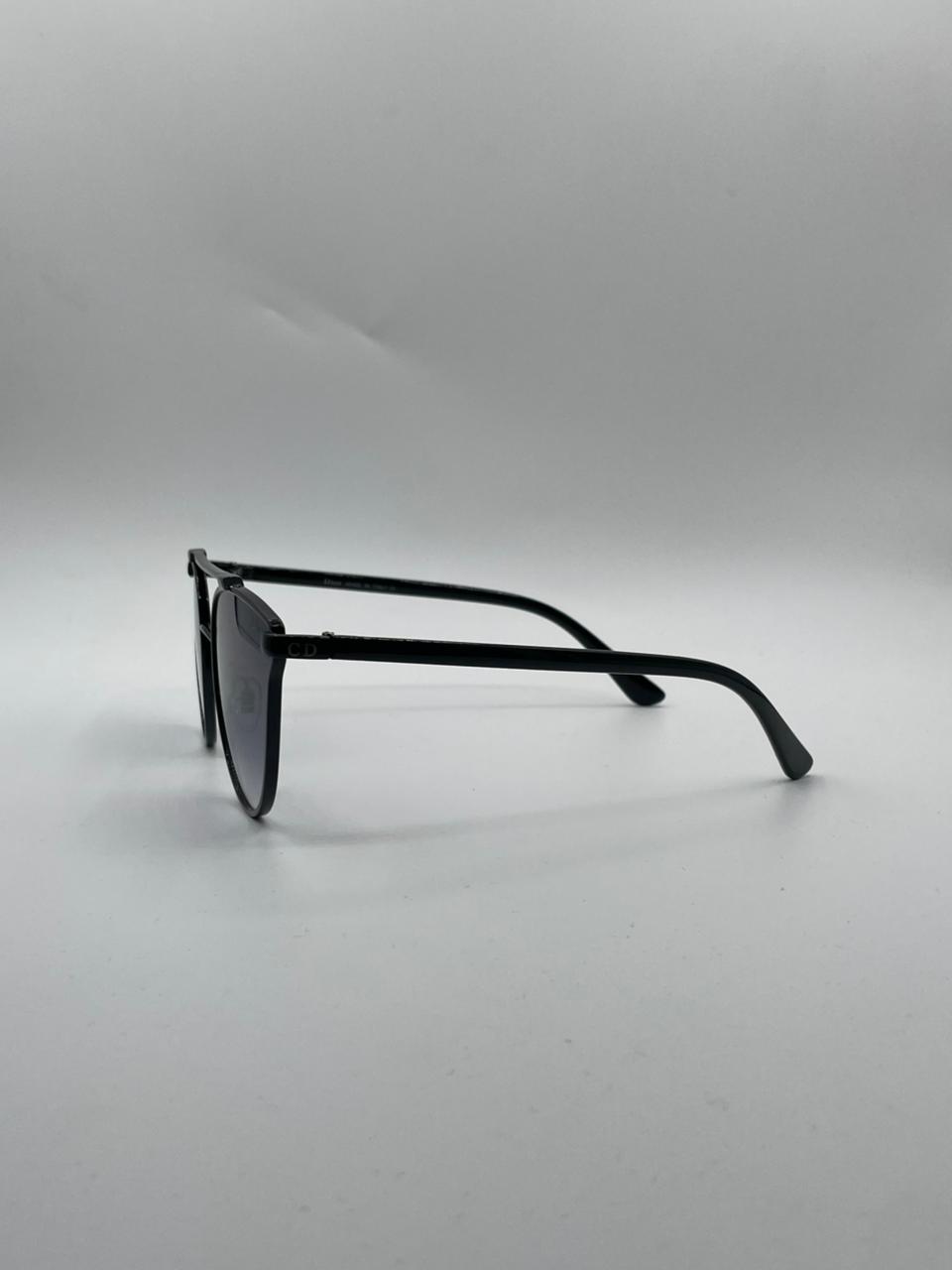 Round Aviator Black Frame Sunglasses-139