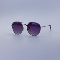 Circular Thin Black Frame Women's Sunglasses-210
