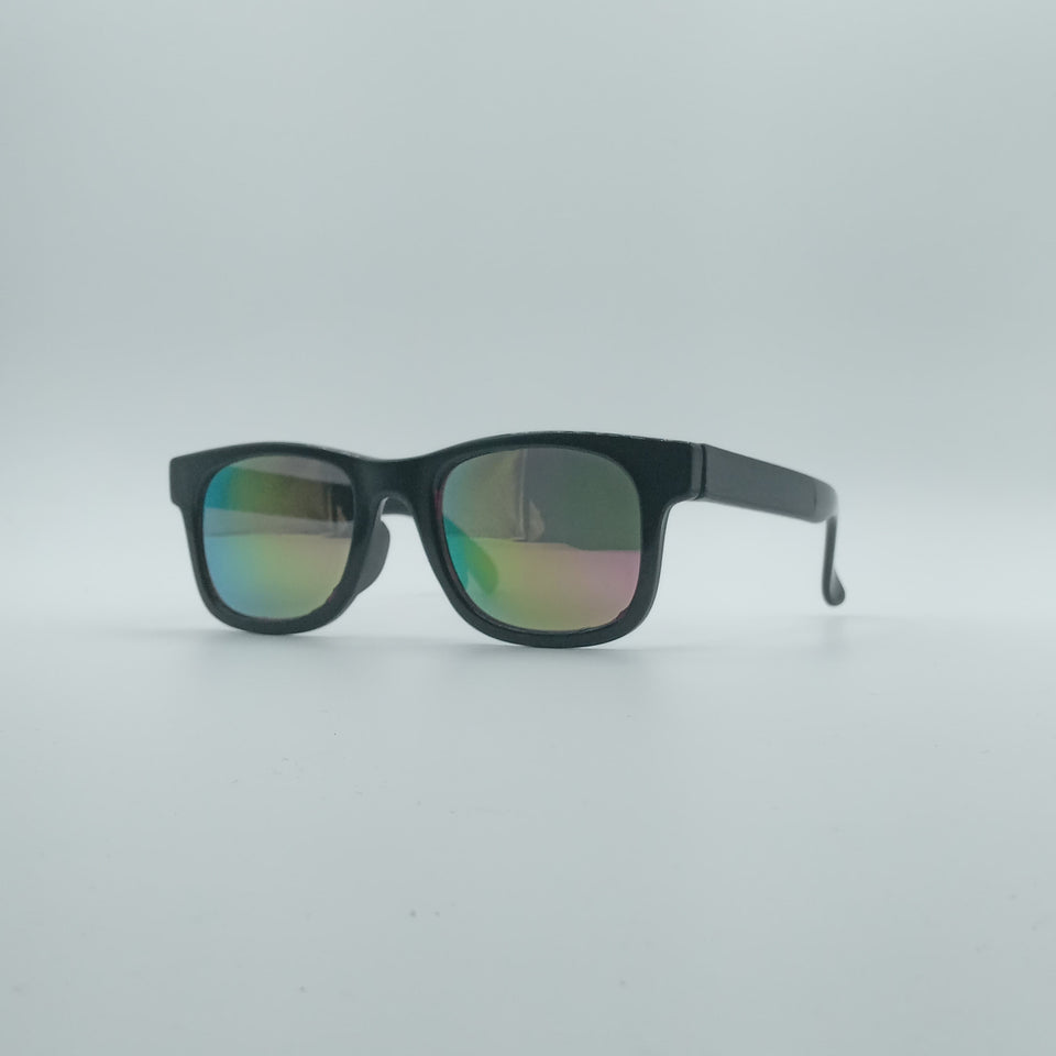 Acetate Black Frame Kids Sunglasses-052