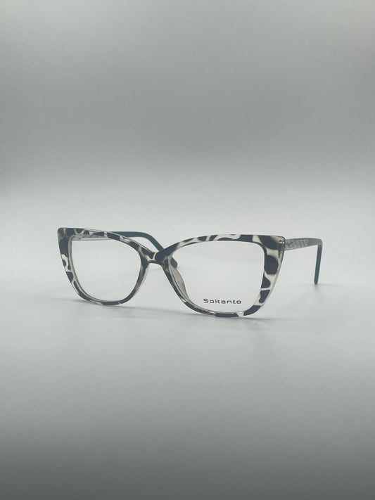 Cat Eye Black & White Frame Women's Optics-379