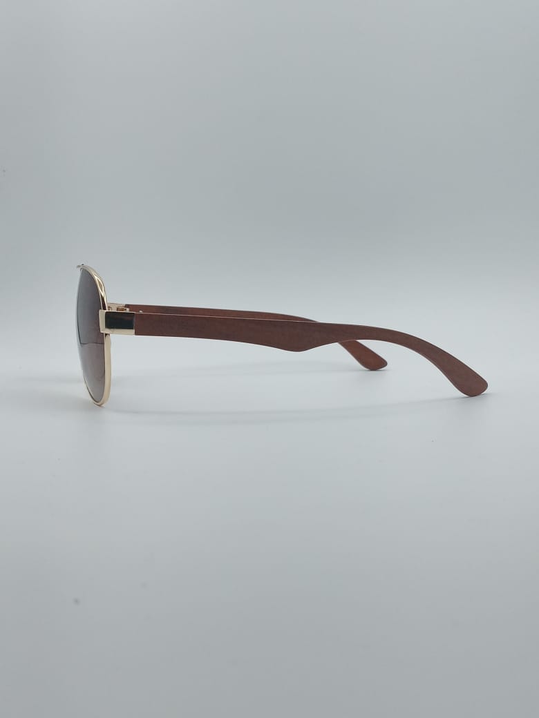 Aviator Thin Golden Frame Men's Sunglasses-004