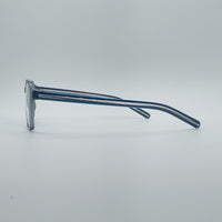Soft Square Translucent Blue Frame Men's Optics-239