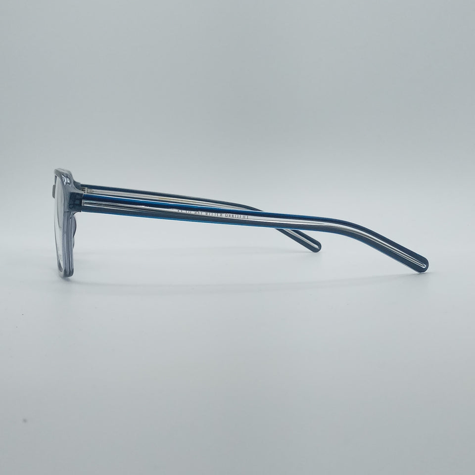 Soft Square Translucent Blue Frame Men's Optics-239