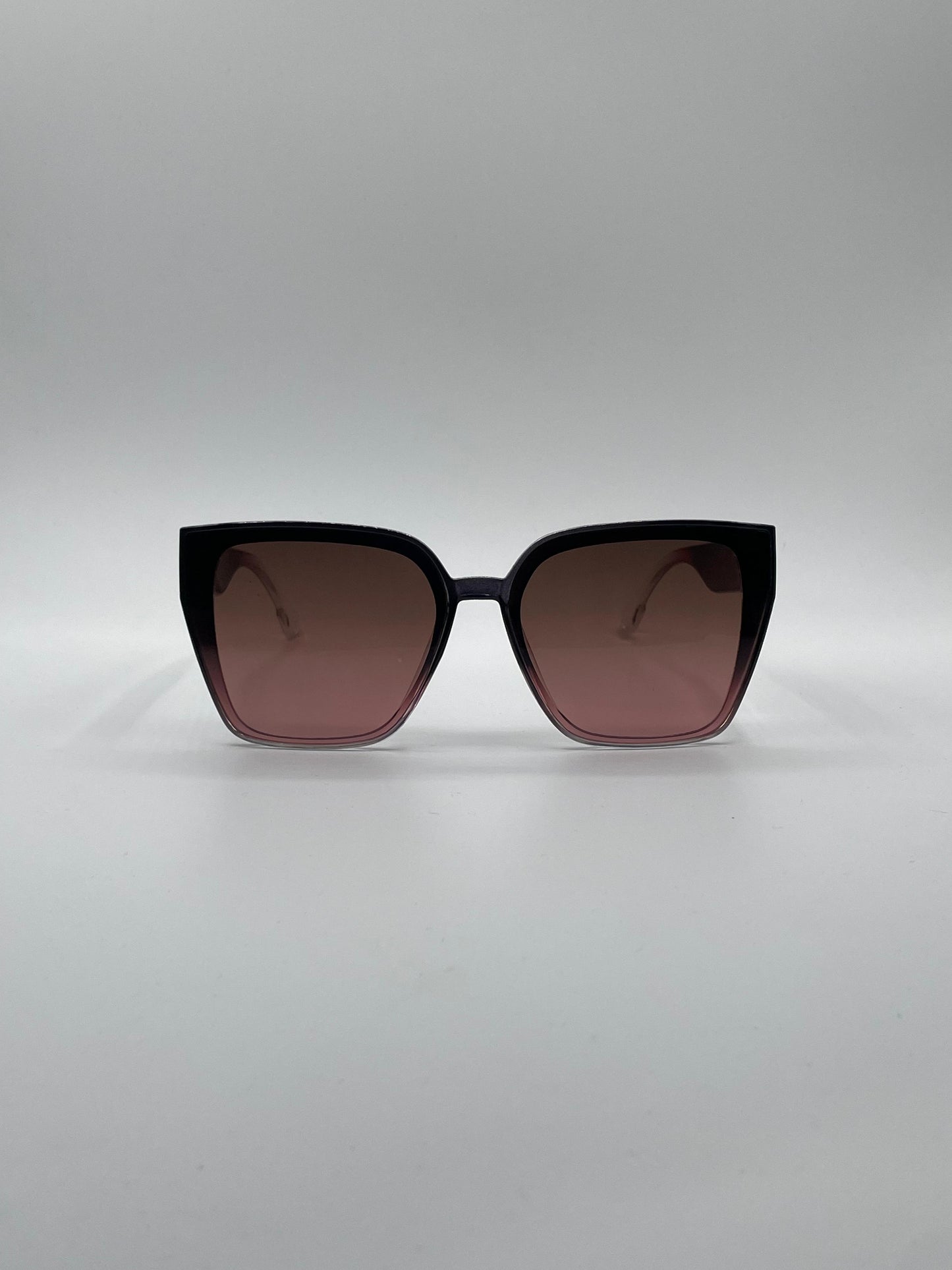 Square Brown Frame Women's Sunglasses-150