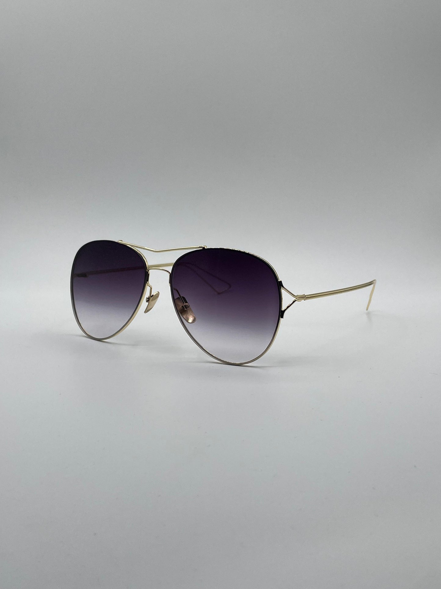 Aviator Thin Golden Frame Sunglasses-159