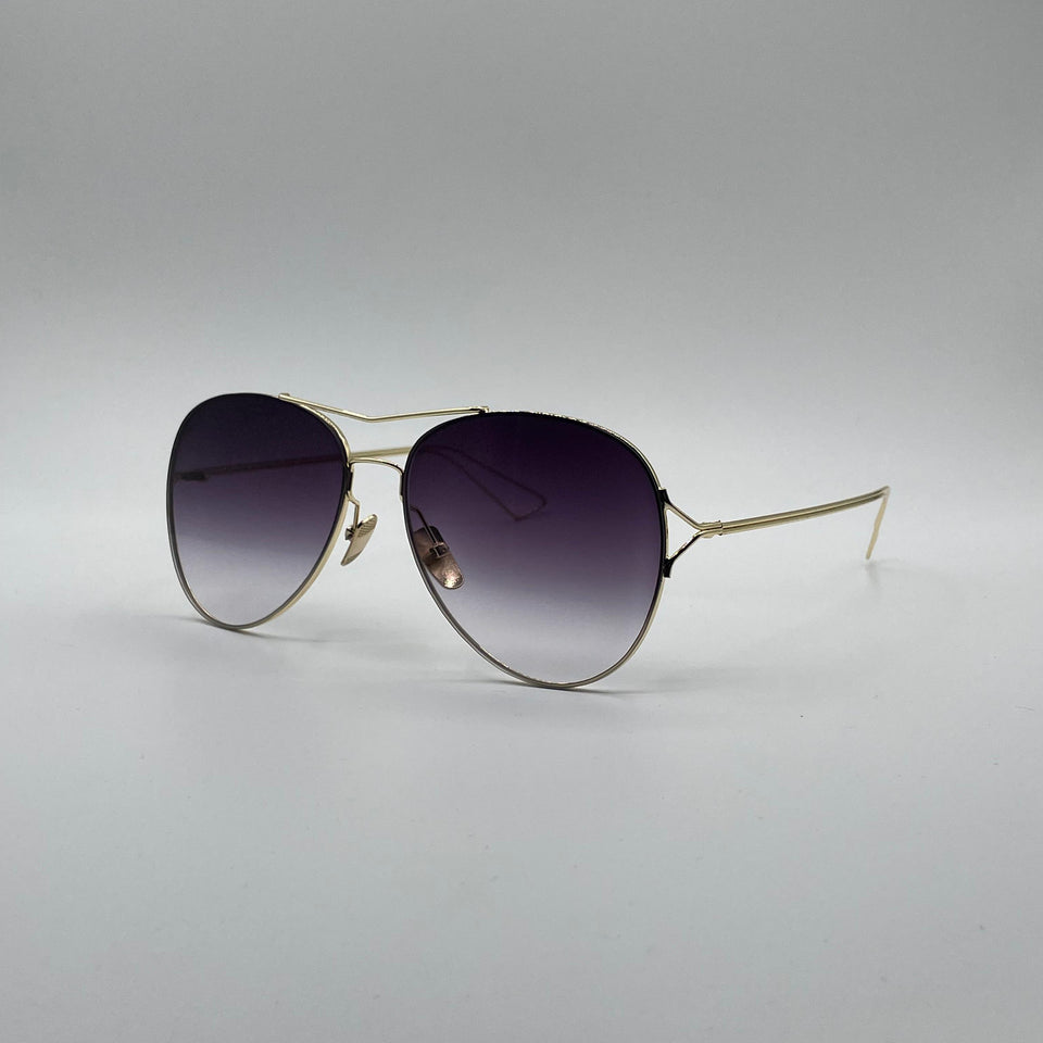 Aviator Thin Golden Frame Sunglasses-159