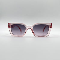Acetate Translucent Pink Frame Women's Sunglasses-095