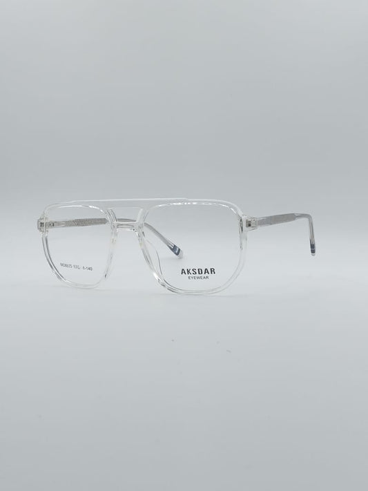 Geometrical Translucent Frame Men's Optics-117