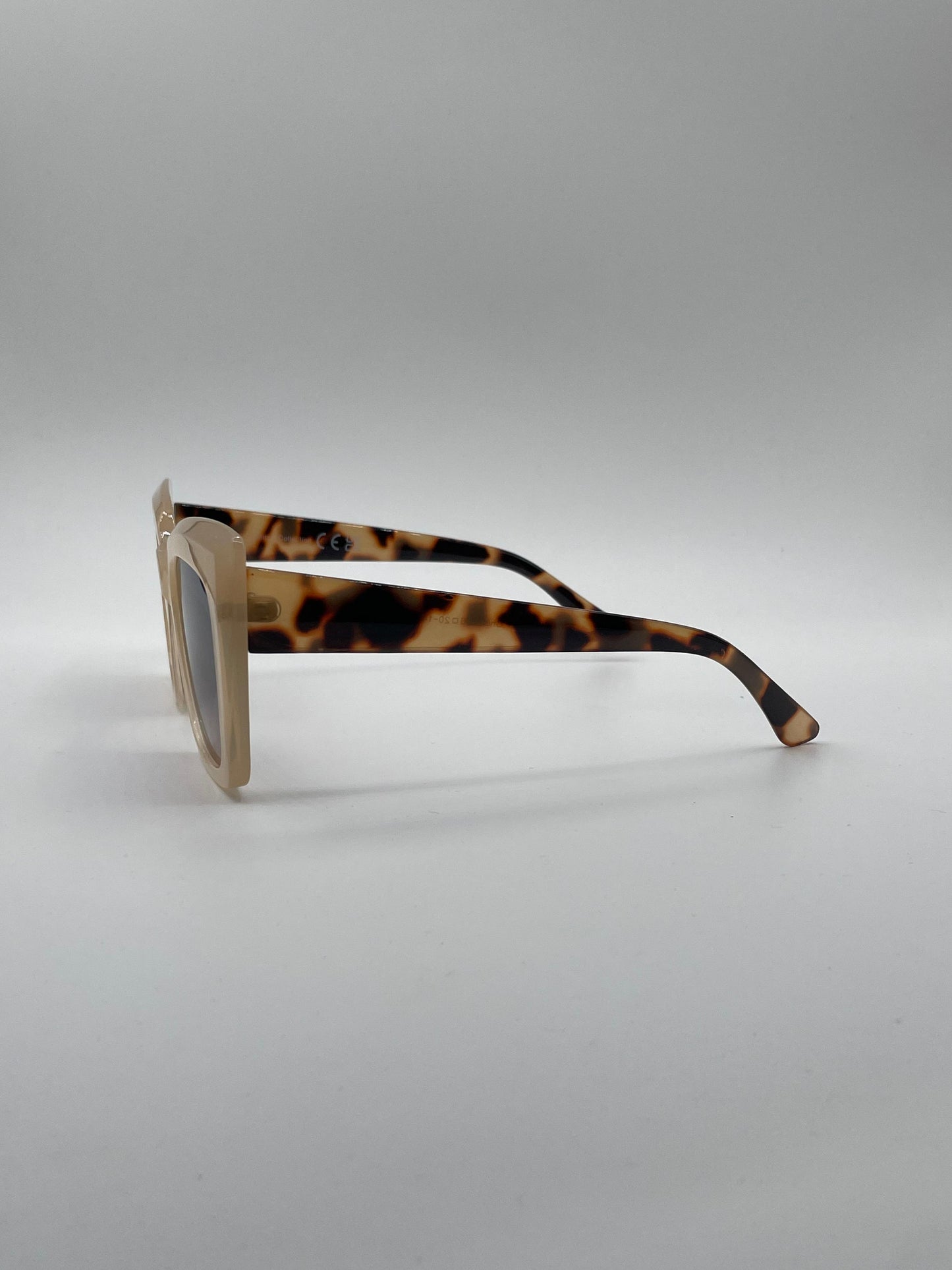 Square Light Beige Frame Women's Sunglasses-148