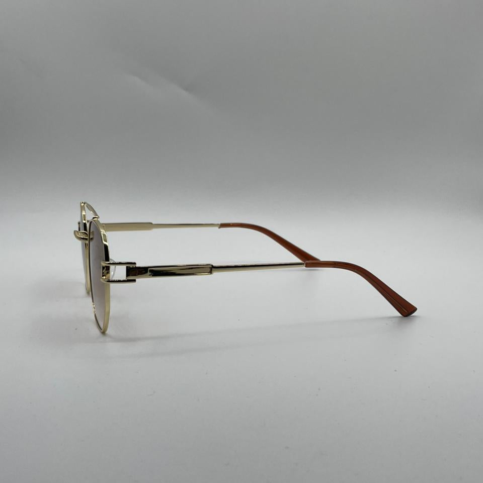 Circular Golden Frame Sunglasses-135