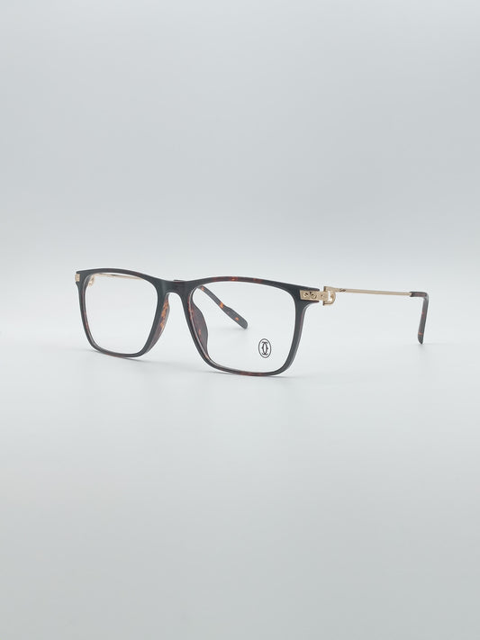 Acetate Black & Orange Frame Men's Optics-259
