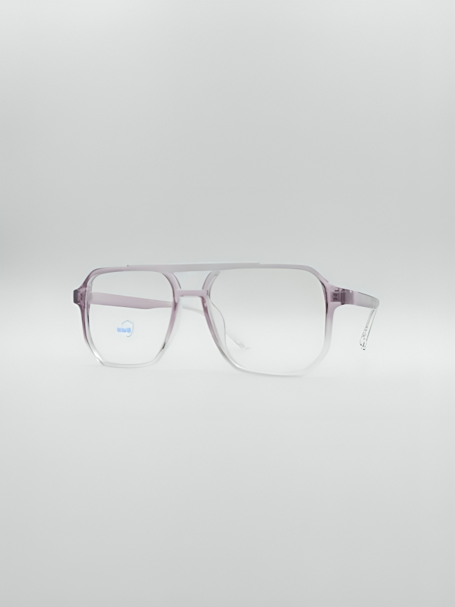 Geometrical Pink & White Frame Unisex Optics-125