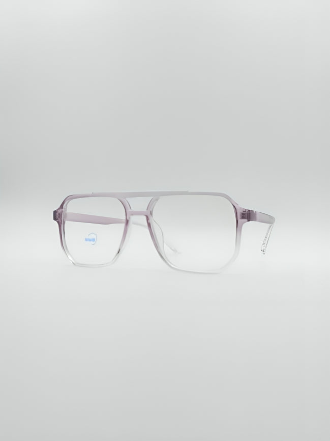 Geometrical Pink & White Frame Unisex Optics-125