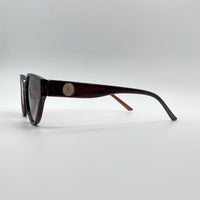 Circular Brown Frame Women's Sunglasses-088