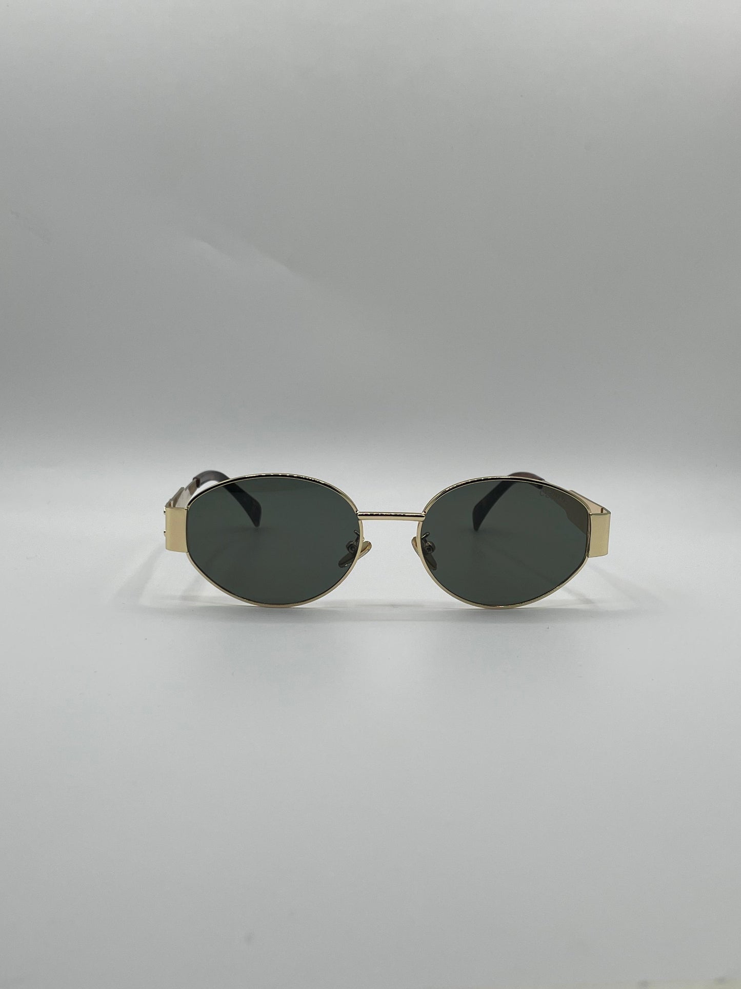 Circular Golden Frame Women's Sunglasses-126