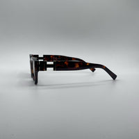 Cat Eye Brown Camo Frame Women's Sunglasses-185