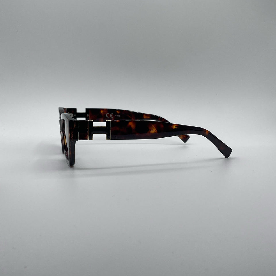 Cat Eye Brown Camo Frame Women's Sunglasses-185