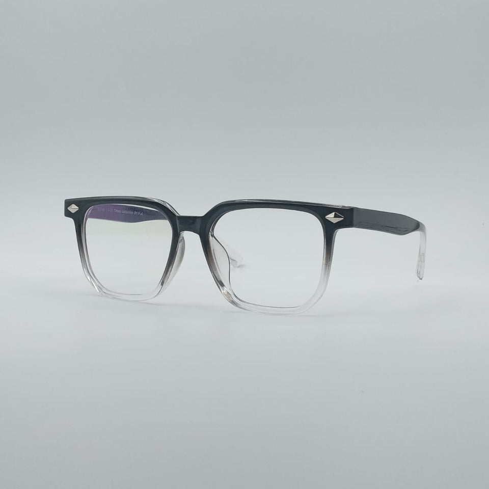 Acetate Black & White Frame Men's Optics-039