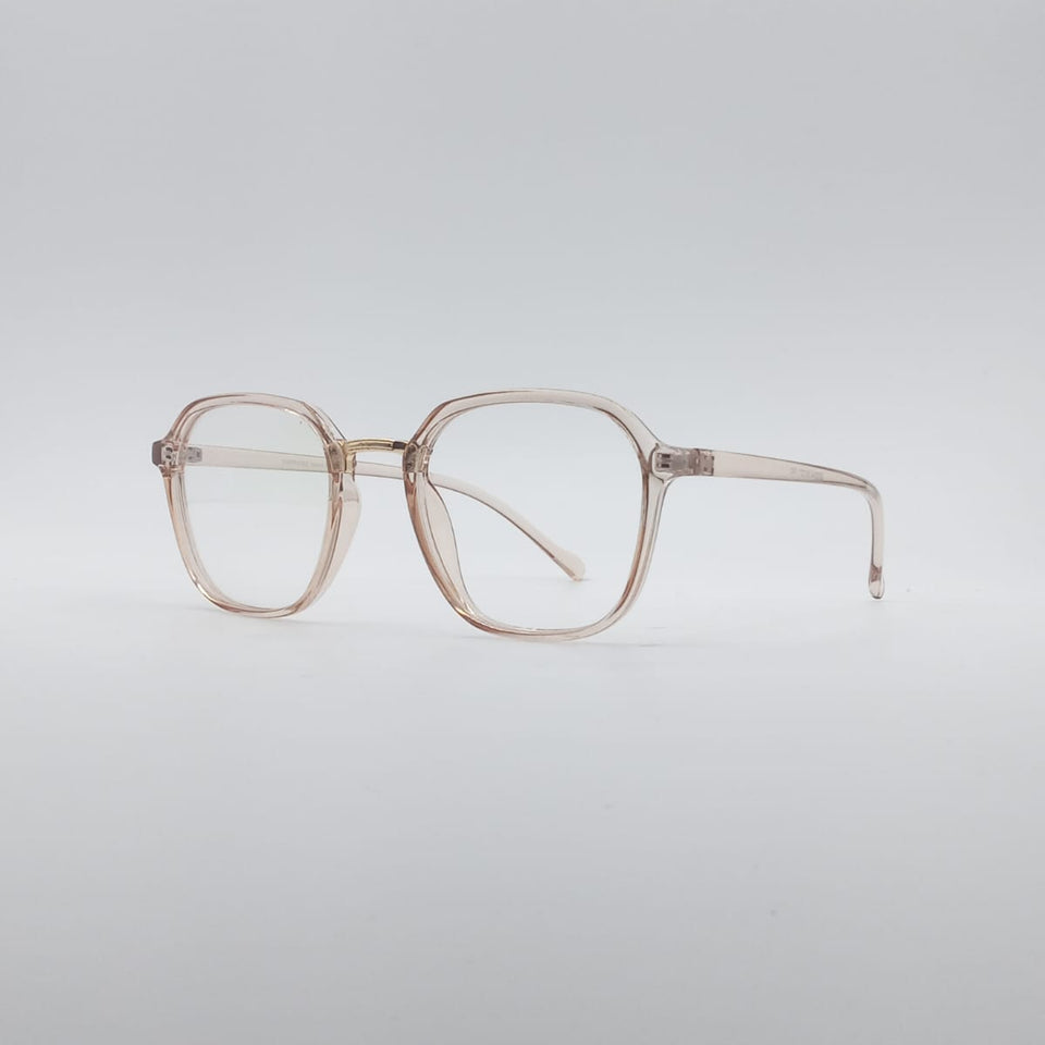 Soft Square Beige Frame Optics-012