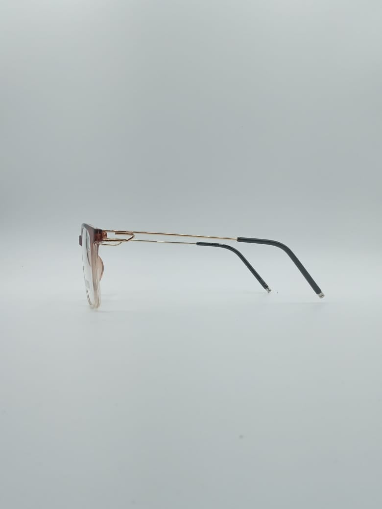 Acetate Brown & White Frame Women's Optics-051