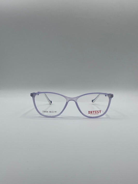 Cat Eye Translucent Purple Frame Kids Optics-301