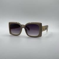 Square Beige Frame Women's Sunglasses-191