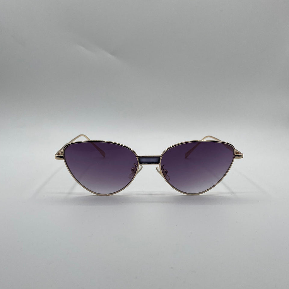 Cat Eye Golden Frame Women's Sunglasses-142