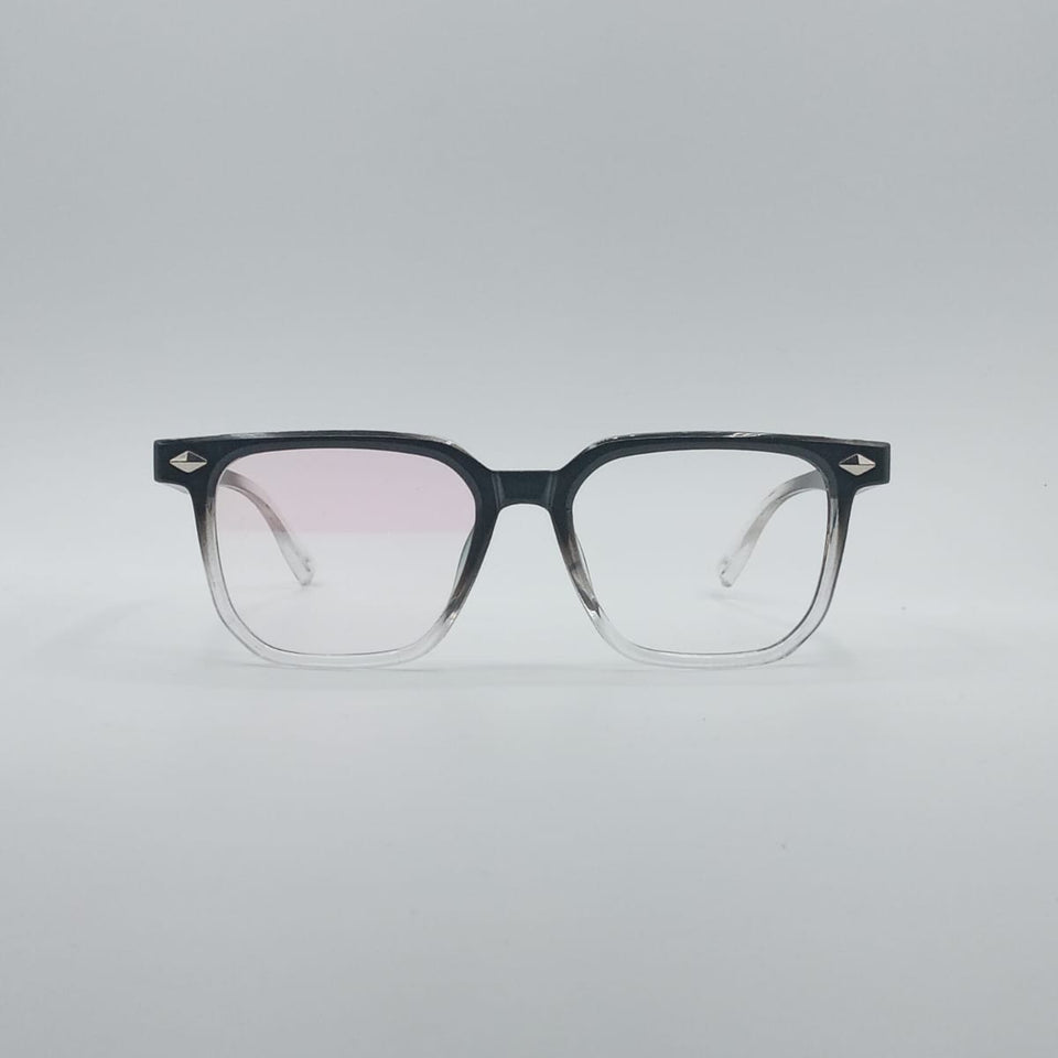 Acetate Black & White Frame Men's Optics-039
