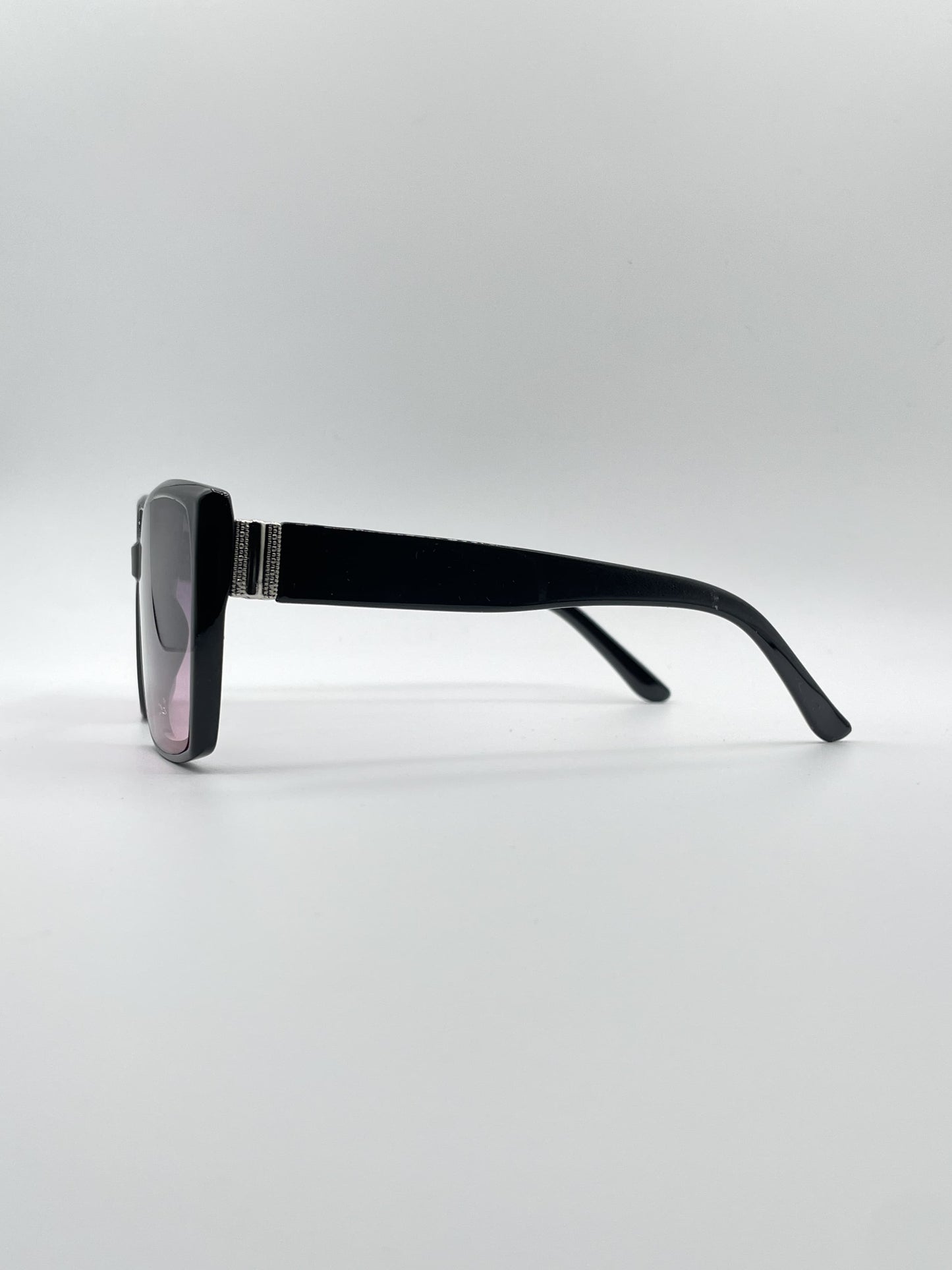 Acetate Black Frame Women's Sunglasses-087