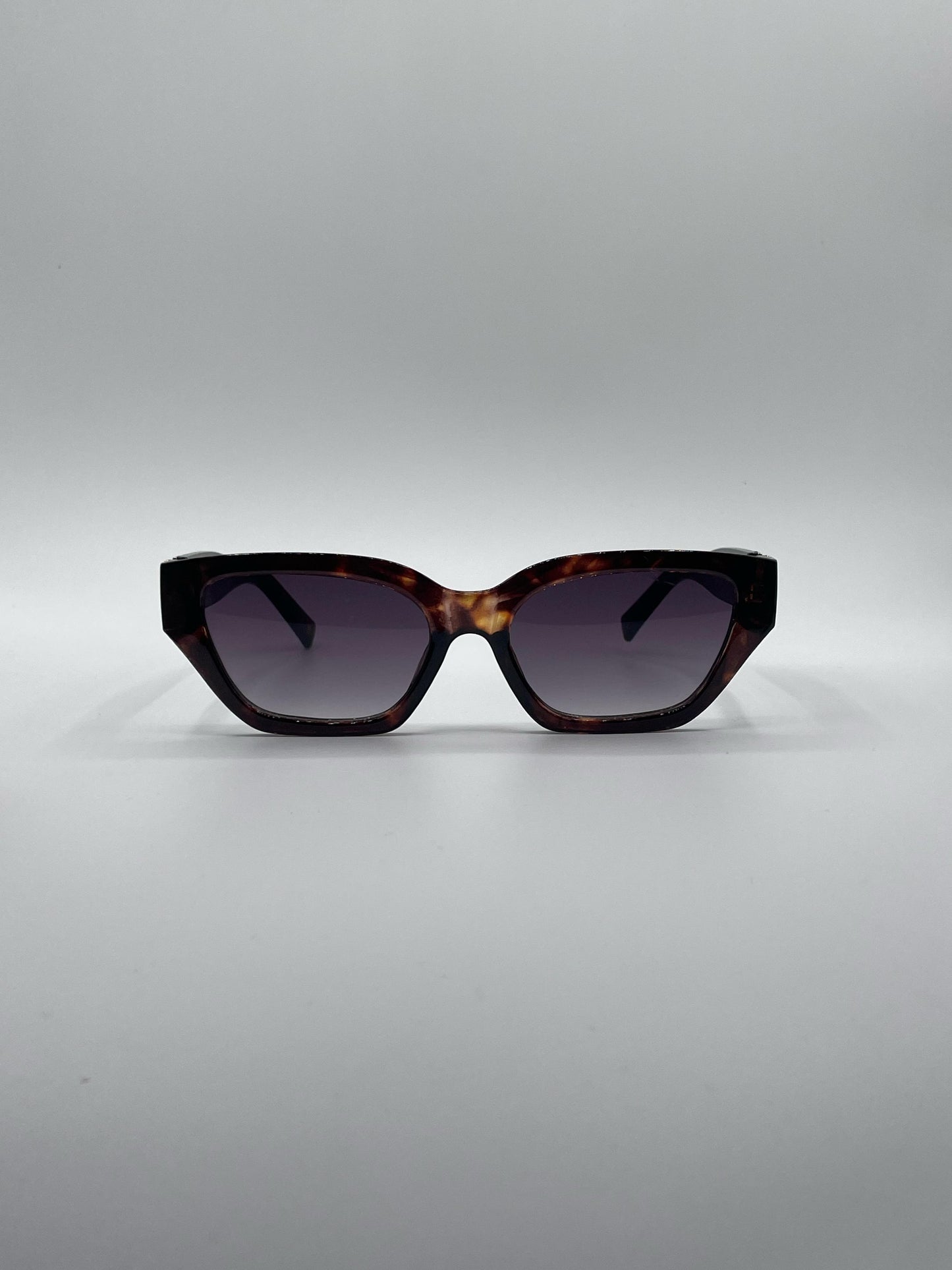 Cat Eye Brown Camo Frame Women's Sunglasses-185