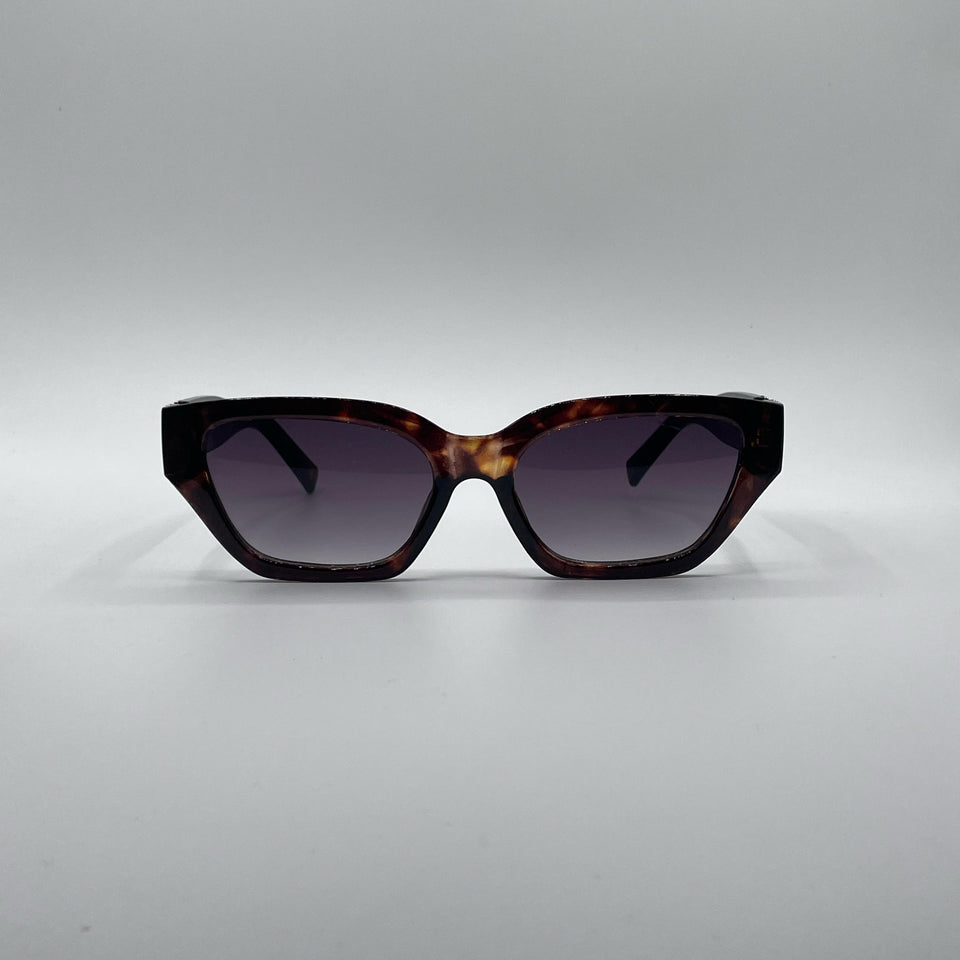 Cat Eye Brown Camo Frame Women's Sunglasses-185