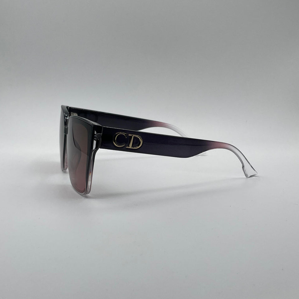 Square Brown Frame Women's Sunglasses-150
