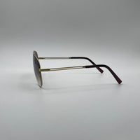Aviator Thin Golden Frame Sunglasses-162