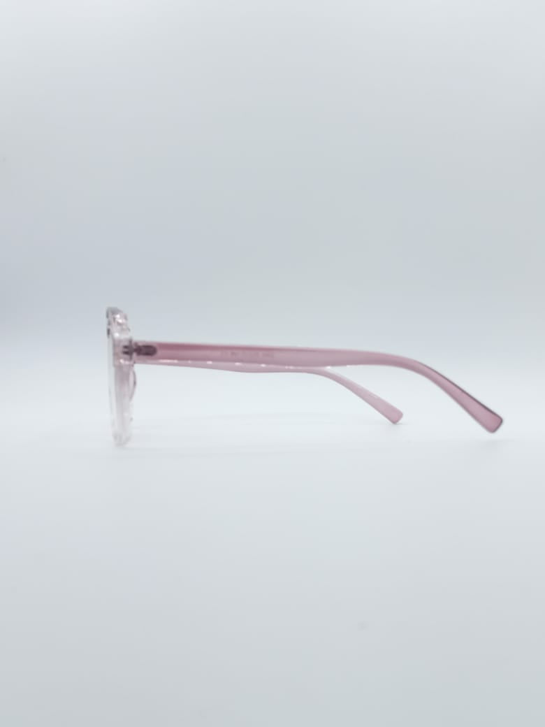 Geometrical Pink & White Frame Unisex Optics-127