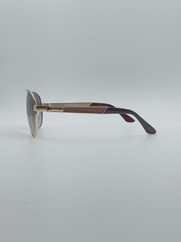 Aviator Thin Golden Frame Unisex Sunglasses-006