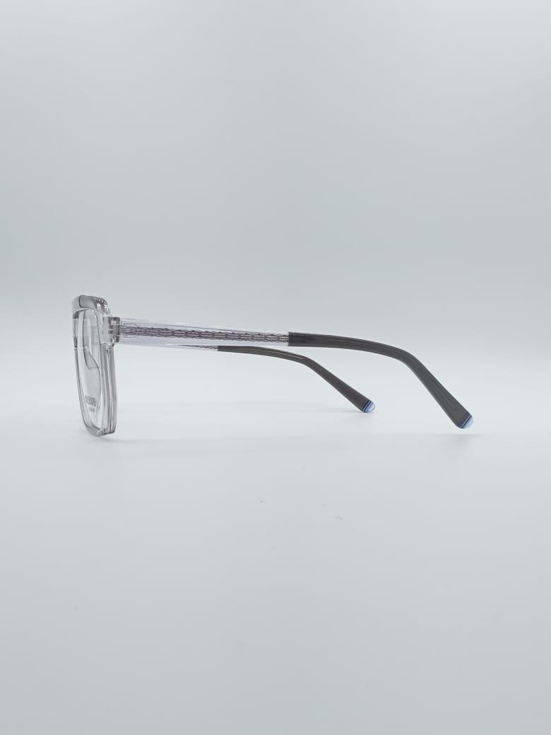Geometrical Grey Frame Men's Optics-115